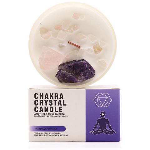 Candela Di Soia Cristallo Chakra Del Terzo Occhio - Foto 1