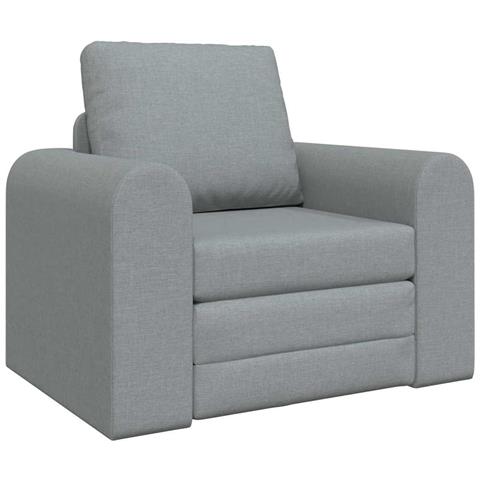 Divano Letto 2-in-1 Grigio Chiaro 98x71x83 cm Tessuto - Foto 1