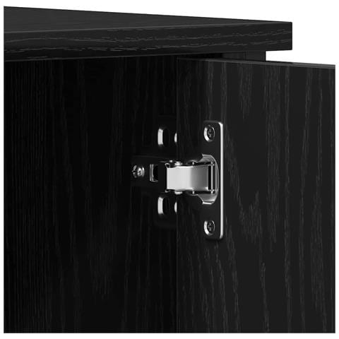 Mobile TV  Nero Rovere 100x40x50 cm In Legno Ingegnerizzato e Acciaio - Foto 9