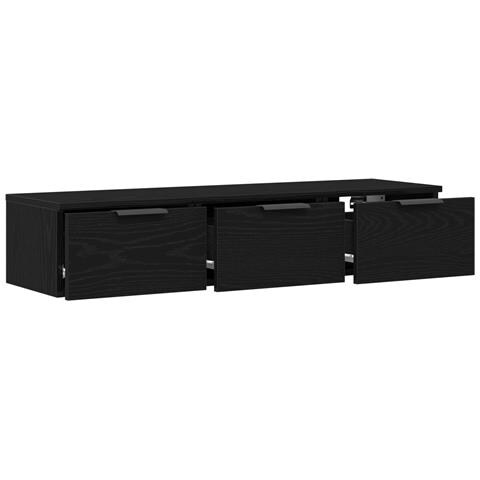 Armadio da parete in rovere nero 102x30x20 cm realizzato in legno ingegnerizzato - Foto 1