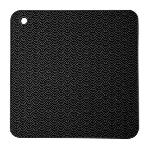 Sottopentola Isolante A Motivo Di Nuvole Di Buon Auspicio Quadrato In Silicone Per Cucina Black - Foto 1