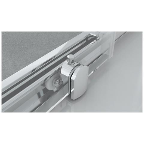 Box Doccia A Nicchia 145 Cm Porta Scorrevole Apertura Laterale H195 Cm Alba Cromato - Foto 5