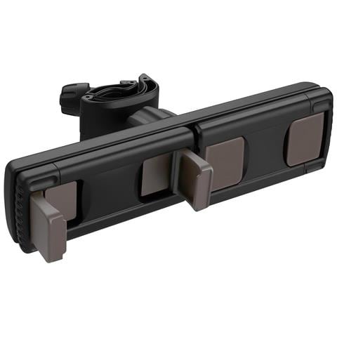 Doppio Supporto Per Telefono Con Fissaggio Rotante Su Barra Rotonda Multiuso, Nero - Foto 1