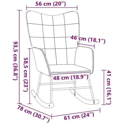 Sedia rilassante Rosa 61 x 78 x 98 cm Tessuto - Foto 8
