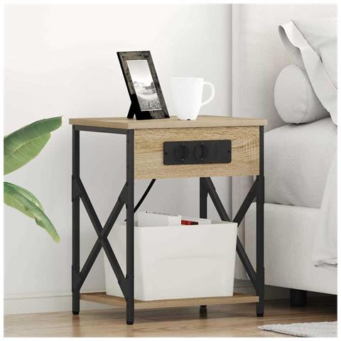 Armadio da Notte con cassetto rovere sonoma 41 x 31 x 51 cm - Foto 2