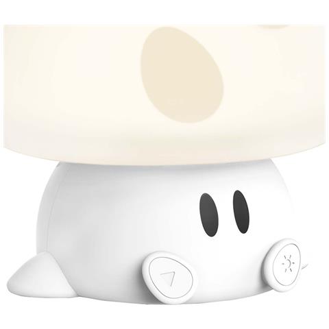 Luce Notturna Per Bambini Bluetooth 9w Musicale Luminosa A Forma Di Fungo, Bianco - Foto 2