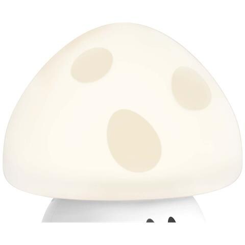 Luce Notturna Per Bambini Bluetooth 9w Musicale Luminosa A Forma Di Fungo, Bianco - Foto 4