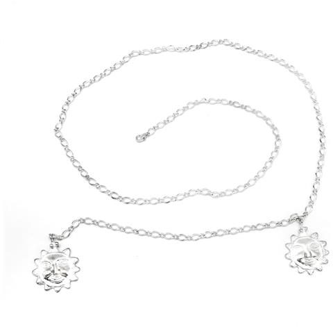 Cintura A Catena In Argento Con Pendenti Con Dettagli A Raggi Di Sole - Foto 1