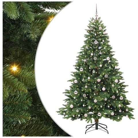 Albero di Natale artificiale con 300 LED Verde 210 cm PE e PVC - Foto 1