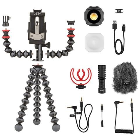 JB01645-BWW treppiede Smartphone /macchina fotografica digitale 3 gamba /gambe Nero, Rosso - Foto 1