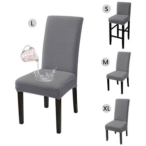 Coprisedia Impermeabile Elasticizzato Jacquard A Quadretti Piccoli - Grigio M - Foto 1