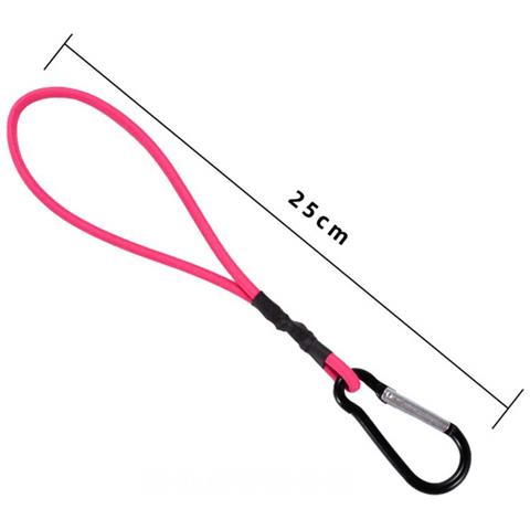 Set Da 10 Mini Cavi Elastici - Cinghie Elastiche Da 25 Cm Con Moschettone Rose Red - Foto 2