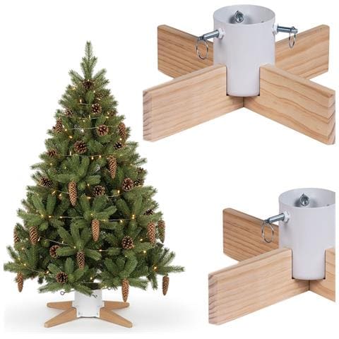 Base albero di Natale, legno, bianca, 2,3 m - Foto 4