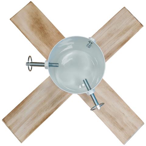 Base albero di Natale, legno, bianca, 2,3 m - Foto 1