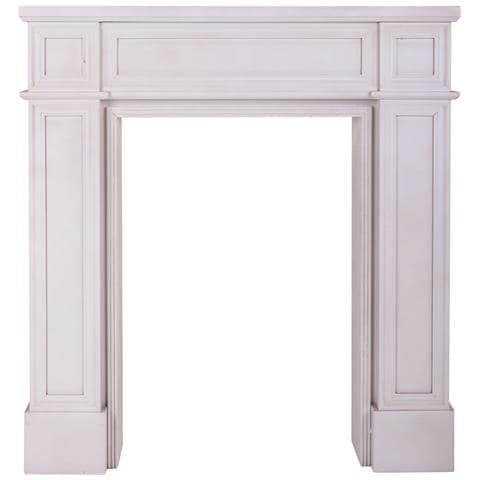 Cornice Per Camino In Legno Intagliato Bianco 100x20x110h - Foto 2