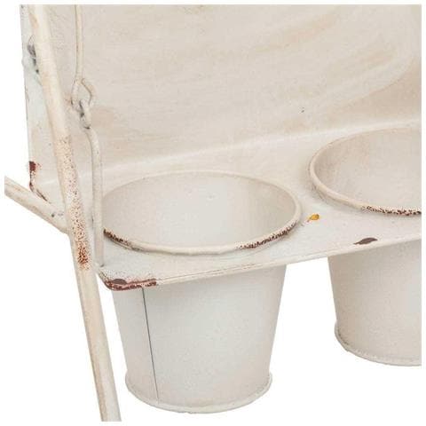 Sgabello Portafiori In Metallo 31x21x38h - Foto 5