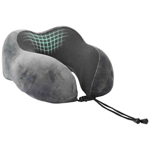 Cuscino da Viaggio per il Collo Grigio 27 x 26 x 14 cm - Foto 1