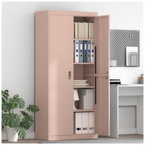 Armadio Rosa 80 x 40 x 180 cm Acciaio - Foto 2