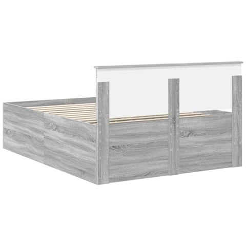 Struttura del letto con testiera Grigio Sonoma 140 x 190 cm - Foto 9