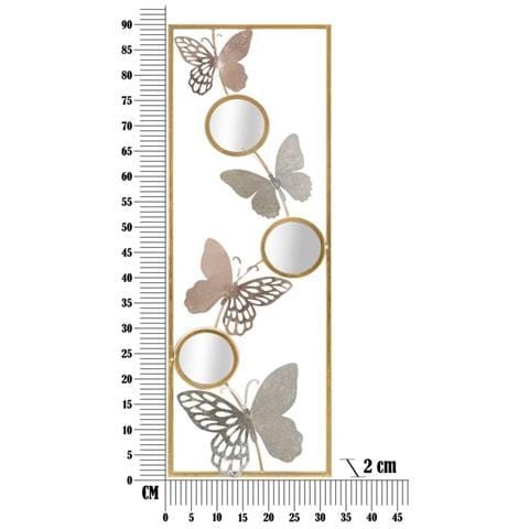 Decorazione In Metallo 3d Farfalla 6-multicolore-metallo-31x2x90 Cm - Foto 6