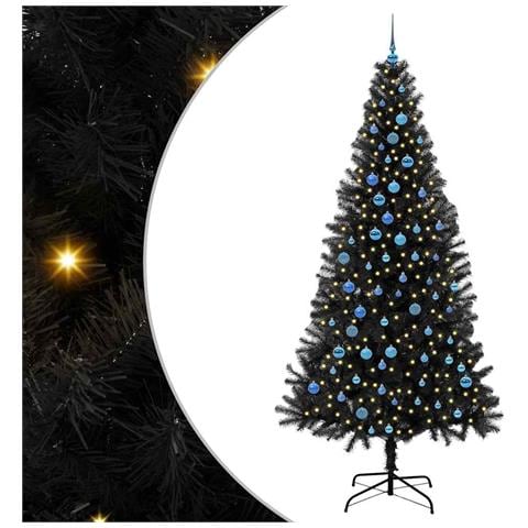 Albero di Natale con 300 LED con supporto Nero 240 cm PVC - Foto 1