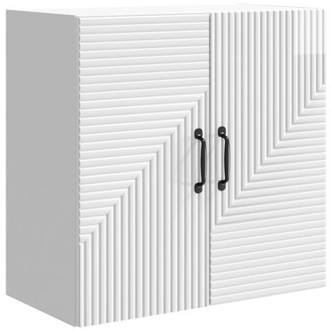 Mobiletto a muro Bianco Lucido 59 x 31 x 60 cm - Foto 1