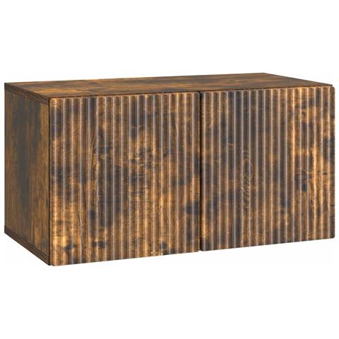 Mobile Porta TV da Muro Rovere Fumo 59,5 x 31 x 30 cm - Foto 1