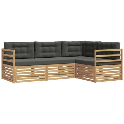 Set di divani da esterno 4 pcs Bianco e Antracite - Foto 1