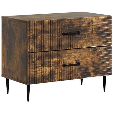 Armadio da Notte con cassetto Rovere Fumo 62 x 34,5 x 47,5 cm - Foto 1