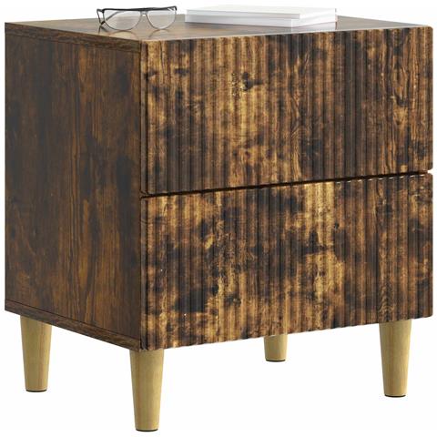 Armadio da Notte con cassetto Rovere Fumo 62 x 34,5 x 47,5 cm - Foto 2
