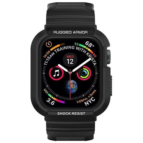 Spigen Rugged Armor Pro Per Apple Watch 4 / 5 / 6 / 7 / 8 / Se (44 / 45mm) Nero - Foto 7