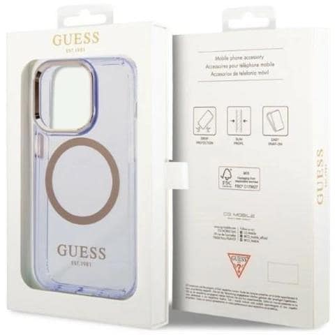 Indovina La Custodia Magsafe Trasparente Con Contorno Dorato Per Iphone 14 Pro Max 6.7 - Viola - Foto 7