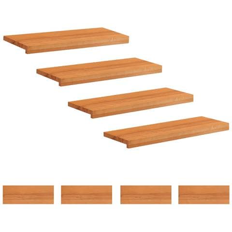 Tappeti per scale 8 pz 70 x 30 x 2 cm Marrone Chiaro - Foto 1