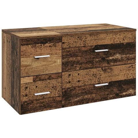 Set di mobili per il bagno 2 pz Legno antico - Foto 1