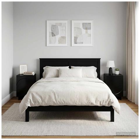 Comodino 2 pz Nero 33,5 x 34,5 x 50 cm Legno ingegnerizzato - Foto 2
