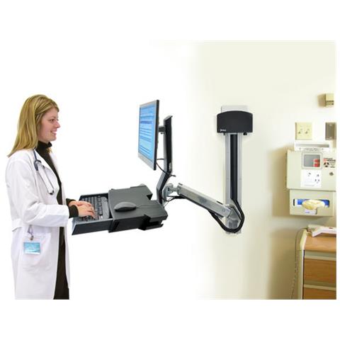 StyleView Sit-Stand Combo System with Worksurface and Small Black - Foto 7