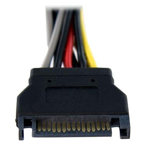 Cavo di alimentazione SATA - Cavo Sdoppiatore Y di Alimentazione SATA - Connettore alimentazione splitter SATA M / F da 15 cm - Foto 2