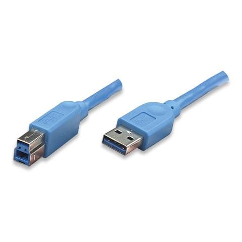 ICOC U3-AB-10-BL - Cavo USB 3.0 A maschio / B maschio 1 m blu - Foto 2