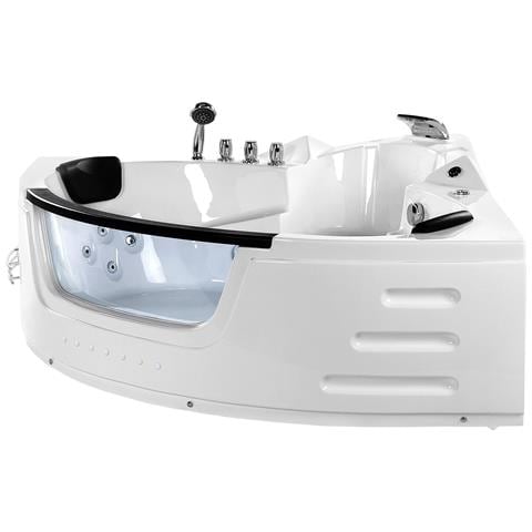 Vasca Da Bagno Bianca Con Led E Idromassaggio 155 Cm Martinica - Foto 25