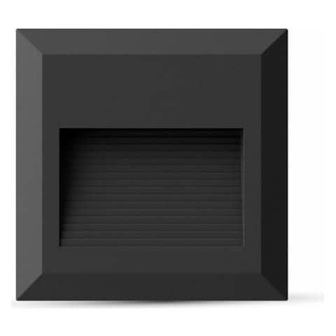V-tac Vt-1152 Lampada Applique Led 2w Parete Segnapasso Bianco Caldo 3000k Quadrato Nero Ip65 - Sku 1323 - Foto 1