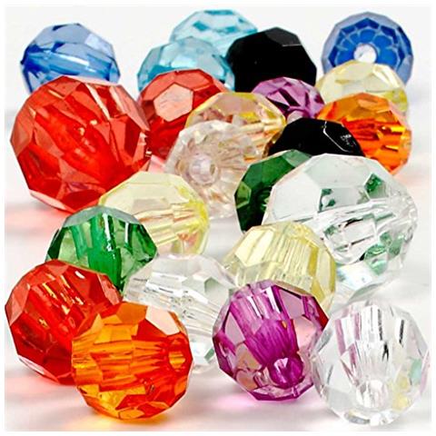 Mix Di Perline Sfaccettate, Dimensioni 10-12-16 Mm, 75 G, 125 Ml - Foto 1