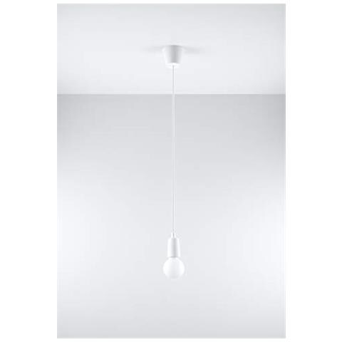 Sollux Sl. 0569 - Lampadario A Sospensione Diego 1, Moderno Led Bianco Per Soggiorno, Camera Da Letto, Corridoio, Ufficio, Attacco E27, Colore: Bianco - Foto 2