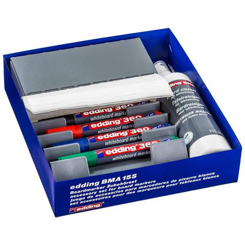Set di Accessori e Pennarelli per Lavagna Bianca 27 pz BMA 15S - Foto 1