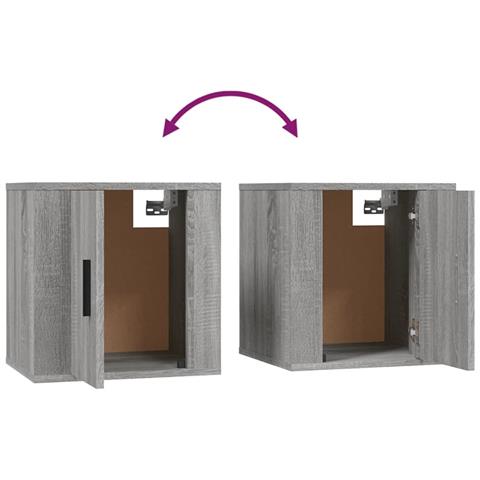 Mobile Porta Tv A Parete Grigio Sonoma 40x34,5x40 Cm - Foto 2