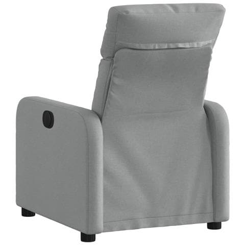 Poltrona Reclinabile In Tessuto Grigio Chiaro - Foto 3