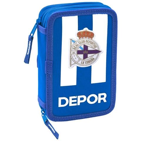 Plumier Doppio R. C. Deportivo De La Coruña Azzurro Bianco (28 Pcs) - Foto 1