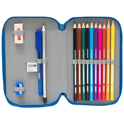 Plumier Doppio R. C. Deportivo De La Coruña Azzurro Bianco (28 Pcs) - Foto 4