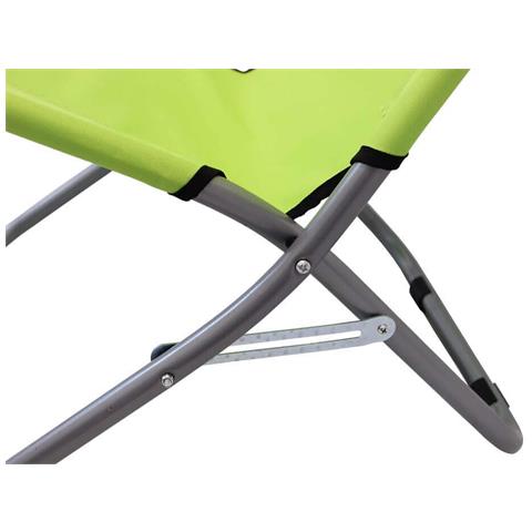 Spiaggina Sedia Chiudibile In Acciaio E Oxford 600d Con Cuscino Poggiatesta - Foto 2