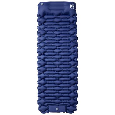 Materasso Campeggio Autogonfiabile Cuscini 1 Persona Blu Marino - Foto 2