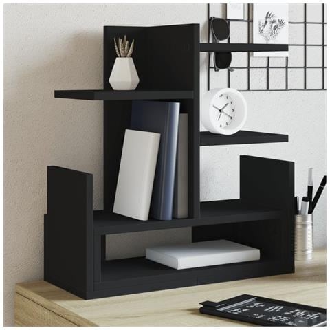 Organizer Per La Scrivania Nero 49x20x52,5 Cm In Multistrato - Foto 1